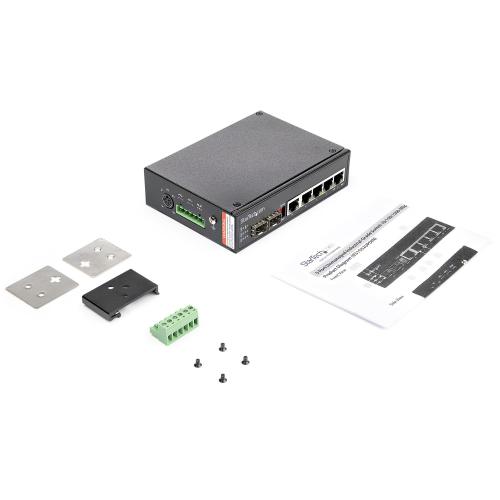 Switch Startech IES1G52UPDIN, 5 porturi (4 PoE)