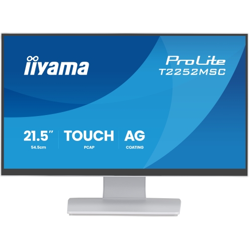 Monitor LED Touchscreen Iiyama ProLite T2252MSC-W2AG, 21.5 inch, 1920 x 1080 pixeli, 5 ms GTG, White