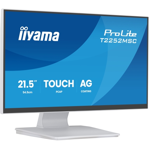 Monitor LED Touchscreen Iiyama ProLite T2252MSC-W2AG, 21.5 inch, 1920 x 1080 pixeli, 5 ms GTG, White