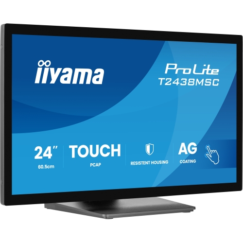 Monitor LED Touchscreen Iiyama T2438MSC-B2, 23.8 inch,1920 x 1080 pixeli, 5 ms GTG, Black