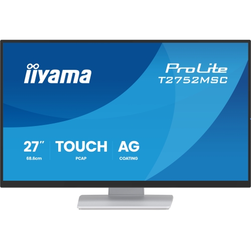 Monitor LED Touchscreen Iiyama T2752MSC-W1AG, 27 inch, 1920 x 1080 pixeli, 5 ms GTG, Black