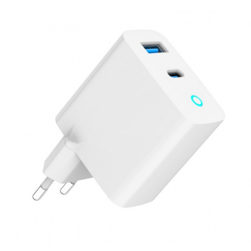 Incarcator retea Gembird TA-UC-PDQC30L-W-01, 2x USB-A, 1x USB-C, 2.1A, White