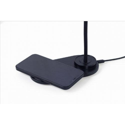 Lampa USB Gembird TA-WPC10-LED-01 + Wireless Charging, USB, Black