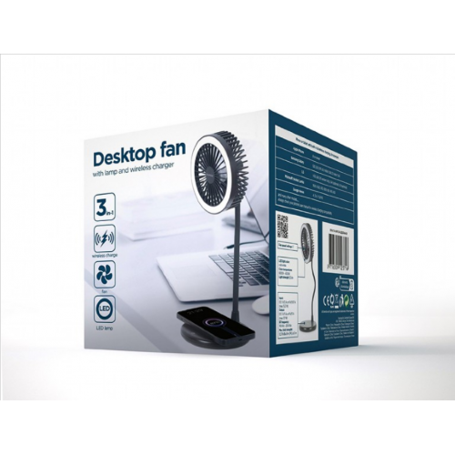 Lampa USB Gembird 3-in-1 TA-WPC10-LEDFAN-01, USB, Black
