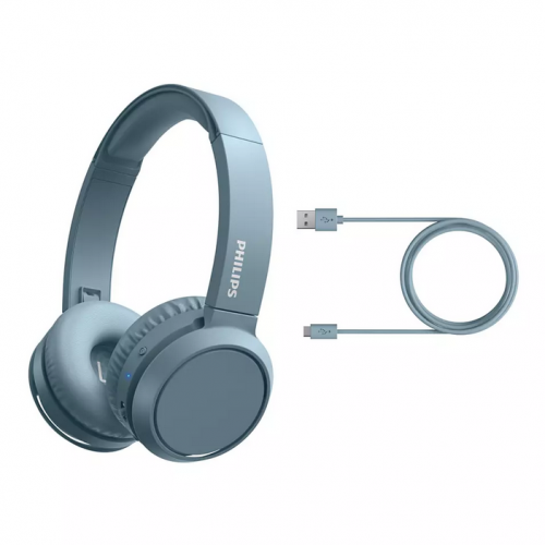Casti cu microfon Philips TAH4205BL, Bluetooth, Blue