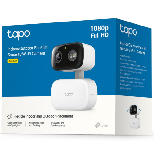 Camera IP TP-Link Tapo C206, 2MP, Lentila 4 mm, IR 12 m