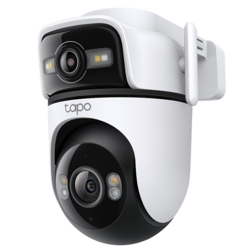 CAMERA IP TP-LINK, wireless, cube, pt. exterior, obiectiv dual si functie pan/tilt, dist. IR 9 m, tip lentila fixa 4 mm, 2 x 2K 3 Mpx, microfon, carcasa metalica, slot SD card, 