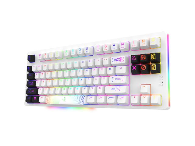 Tastatura AQIRYS Aludra TKL Mecanica, RGB LED, USB, White