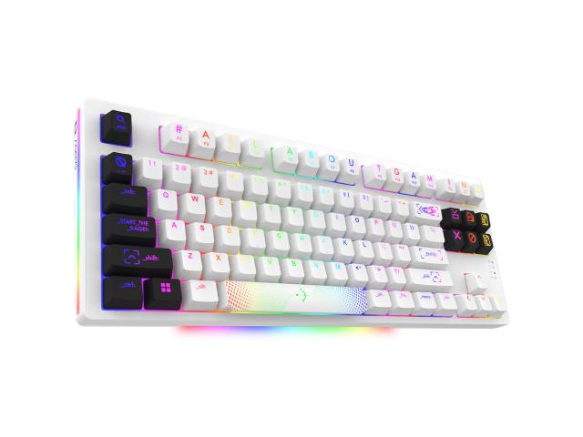 Tastatura AQIRYS Aludra TKL Mecanica, RGB LED, USB, White