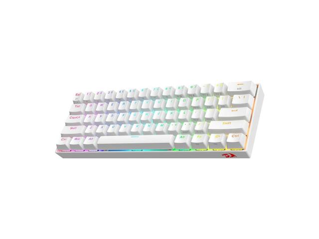 Tastatura Redragon Draconic Pro, RGB LED, USB/USB Wireless/Bluetooth, White