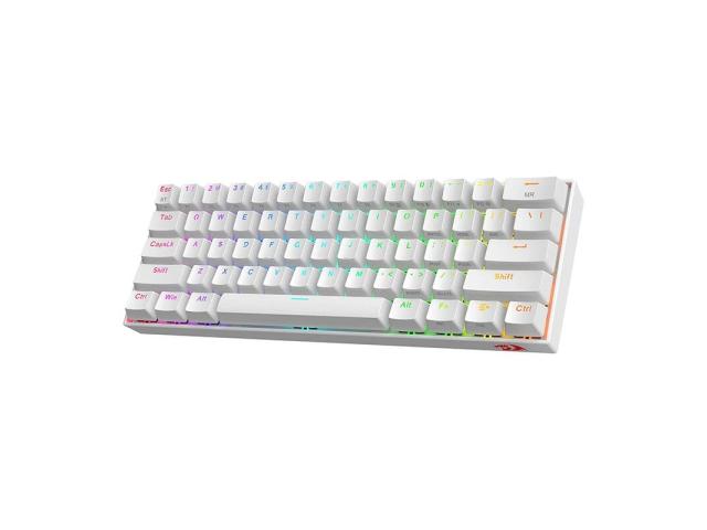 Tastatura Redragon Draconic Pro, RGB LED, USB/USB Wireless/Bluetooth, White