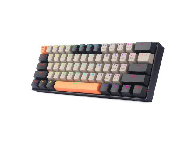 Tastatura Redragon Draconic Pro, RGB LED, USB/USB Wireless/Bluetooth, Black-Grey