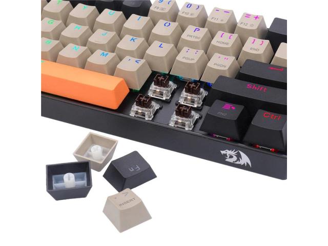 Tastatura Redragon Draconic Pro, RGB LED, USB/USB Wireless/Bluetooth, Black-Grey