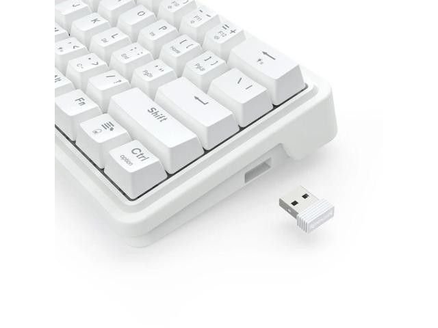 Tastatura Bluetooth si cu fir gaming mecanica Redragon Draconic V2 Pro alba iluminare RGB