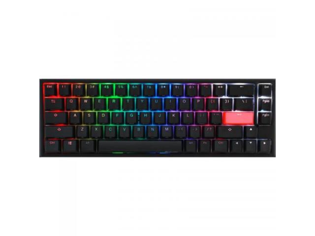Tastatura Ducky One 2 SF Cherry MX Red Mecanica, RGB LED, USB, Black-White