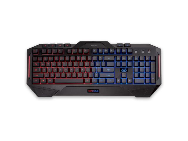 Tastatura Gaming ASUS Cerberus, LED Red-Blue, USB, Black