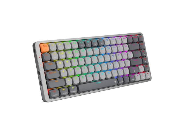 Tastatura Redragon Azure, RGB LED, USB Wireless/USB/Bluetooth, Grey-White