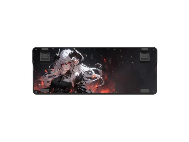 Tastatura gaming mecanica Bluetooth cu si fara fir Redragon Artemis Pro Anime AK neagra cu rosu iluminare RGB