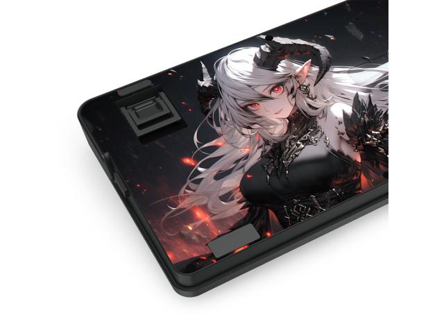 Tastatura gaming mecanica Bluetooth cu si fara fir Redragon Artemis Pro Anime AK neagra cu rosu iluminare RGB