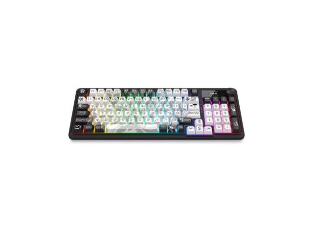 Tastatura gaming mecanica Bluetooth cu si fara fir Redragon Artemis Pro Anime neagra cu alb iluminare RGB