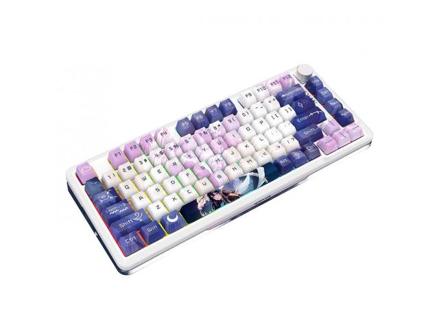 Tastatura gaming mecanica Bluetooth cu si fara fir Redragon Cyrus Pro Anime alba iluminare RGB