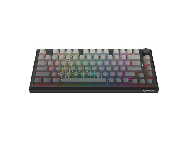Tastatura gaming mecanica Bluetooth cu si fara fir Redragon Penumbra Pro neagra iluminare RGB