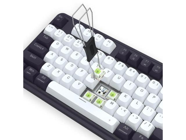 Tastatura gaming mecanica Bluetooth cu si fara fir Redragon Terraflare Pro, Neagra cu alb si iluminata RGB, K762WB-RGB-PRO