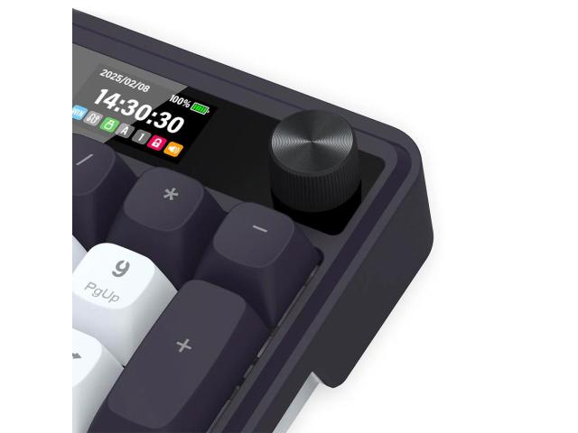 Tastatura gaming mecanica Bluetooth cu si fara fir Redragon Terraflare Pro, Neagra cu alb si iluminata RGB, K762WB-RGB-PRO