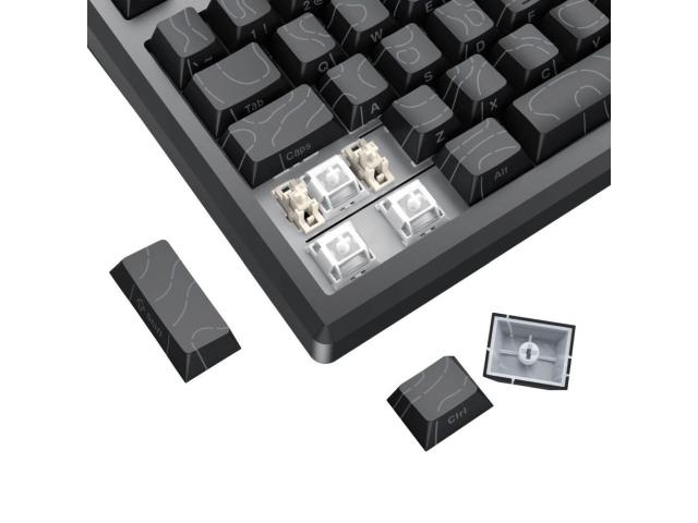 Tastatura gaming mecanica Bluetooth cu si fara fir Redragon Uranus 87 Pro neagra iluminare RGB