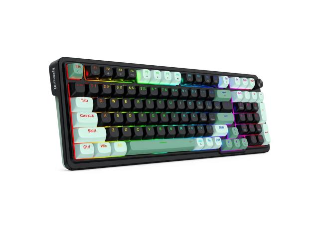 Tastatura gaming mecanica Redragon Eisa Magnetic neagra cu verde iluminare RGB