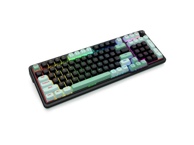 Tastatura gaming mecanica Redragon Eisa Magnetic neagra cu verde iluminare RGB