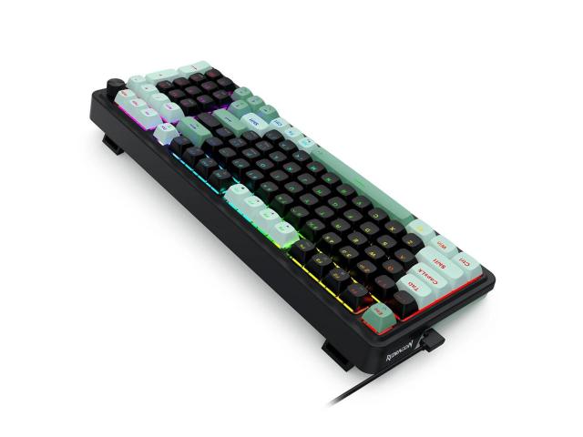 Tastatura gaming mecanica Redragon Eisa Magnetic neagra cu verde iluminare RGB