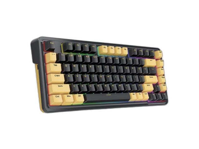 Tastatura Redragon Elf PBT, RGB LED, USB-C, Black-Golden