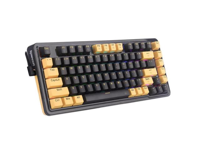 Tastatura Redragon Elf PBT, RGB LED, USB-C, Black-Golden