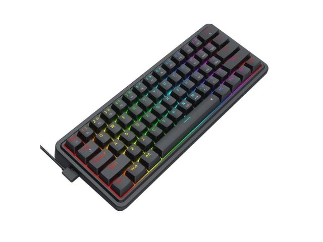 Tastatura gaming mecanica Redragon Ironguard neagra iluminare RGB switch-uri gri
