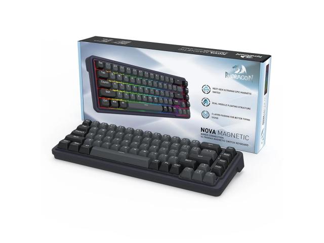 Tastatura gaming mecanica Redragon Nova Magnetic neagra iluminare RGB