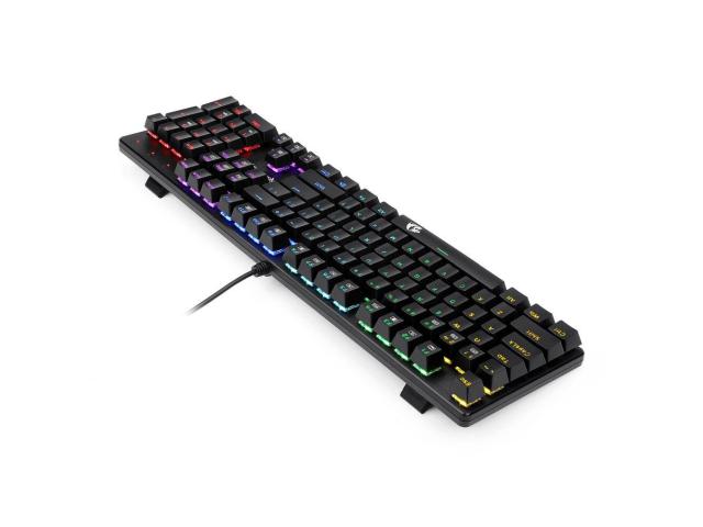 Tastatura gaming mecanica Redragon Sindri neagra iluminare Rainbow switch-uri rosii
