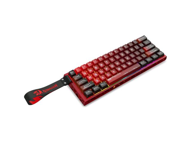 Tastatura gaming mecanica Redragon Venom rosie cu negru iluminare RGB
