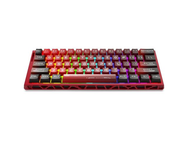 Tastatura gaming mecanica Redragon Venom rosie cu negru iluminare RGB