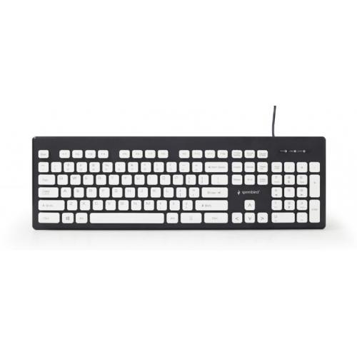 Tastatura Gembird Chocolate, USB, Black-White