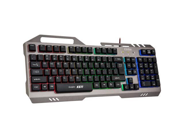 Tastatura Marvo K611, RGB LED, USB, Silver