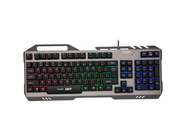 Tastatura Marvo K611, RGB LED, USB, Silver