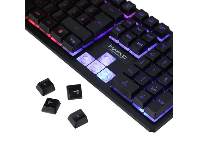 Tastatura Marvo K616, RGB LED, USB, Black-Silver