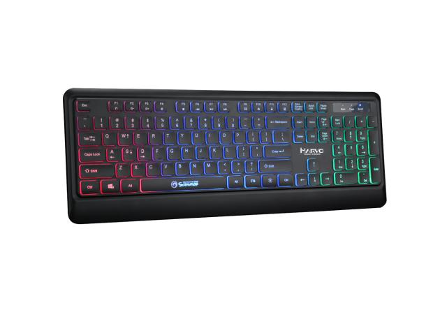 Tastatura Marvo K627, Multi-Color LED, USB, Black