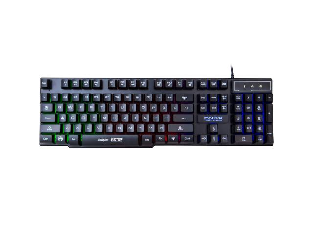 Tastatura Marvo K632, RGB LED, USB, Negru