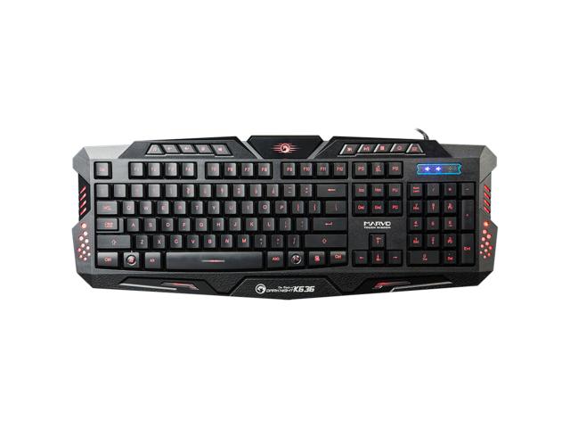Tastatura Marvo K636, RGB LED, USB, Black