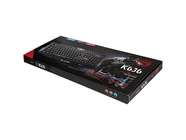 Tastatura Marvo K636, RGB LED, USB, Black