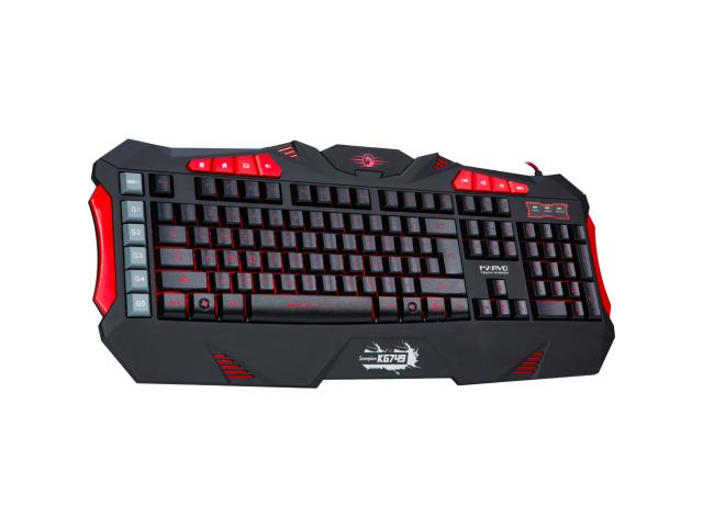 Tastatura Marvo KG749, RGB LED, USB, Black-Red