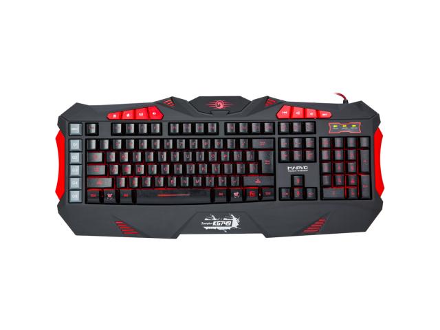 Tastatura Marvo KG749, RGB LED, USB, Black-Red