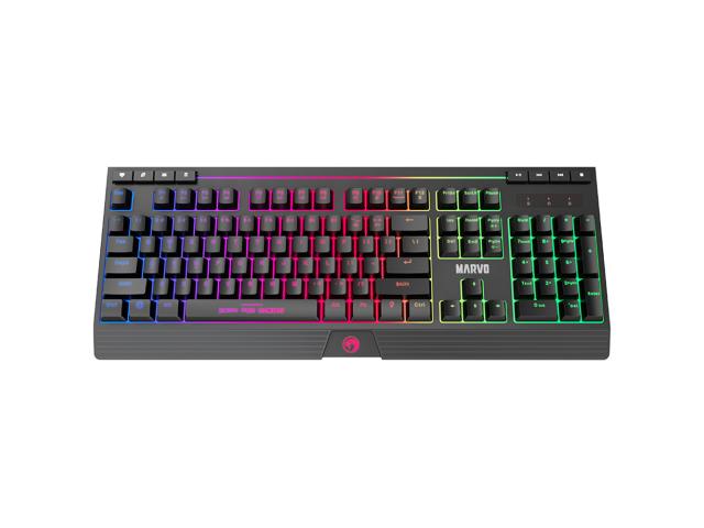 Tastatura Marvo KG880, Rainbow LED, USB, Black